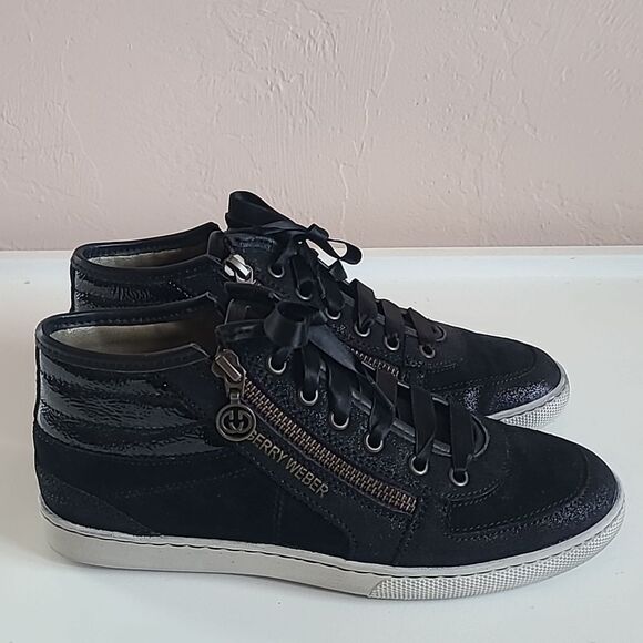 Gerry Weber Black Suede Sneaker Boots French Size EU 37 - Picture 6 of 16